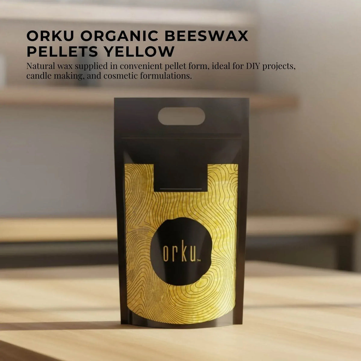 Orku 5Kg Organic Beeswax Pellets Yellow - Cosmetic Grade Pure Bees Wax Pastilles - Image 3