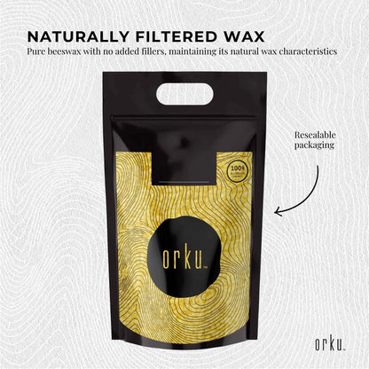 Orku 5Kg Organic Beeswax Pellets Yellow - Cosmetic Grade Pure Bees Wax Pastilles - Image 4