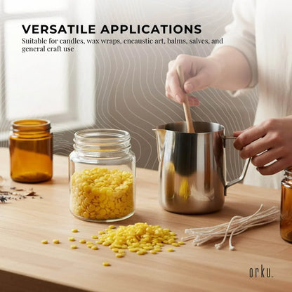 Orku 5Kg Organic Beeswax Pellets Yellow - Cosmetic Grade Pure Bees Wax Pastilles - Image 5