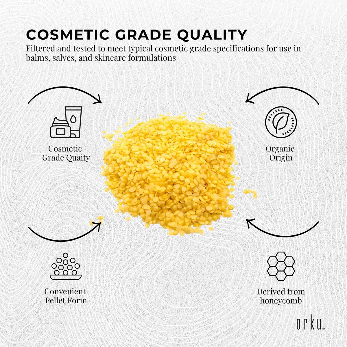 Orku 5Kg Organic Beeswax Pellets Yellow - Cosmetic Grade Pure Bees Wax Pastilles - Image 7