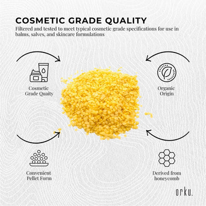 Orku 5Kg Organic Beeswax Pellets Yellow - Cosmetic Grade Pure Bees Wax Pastilles - Image 7