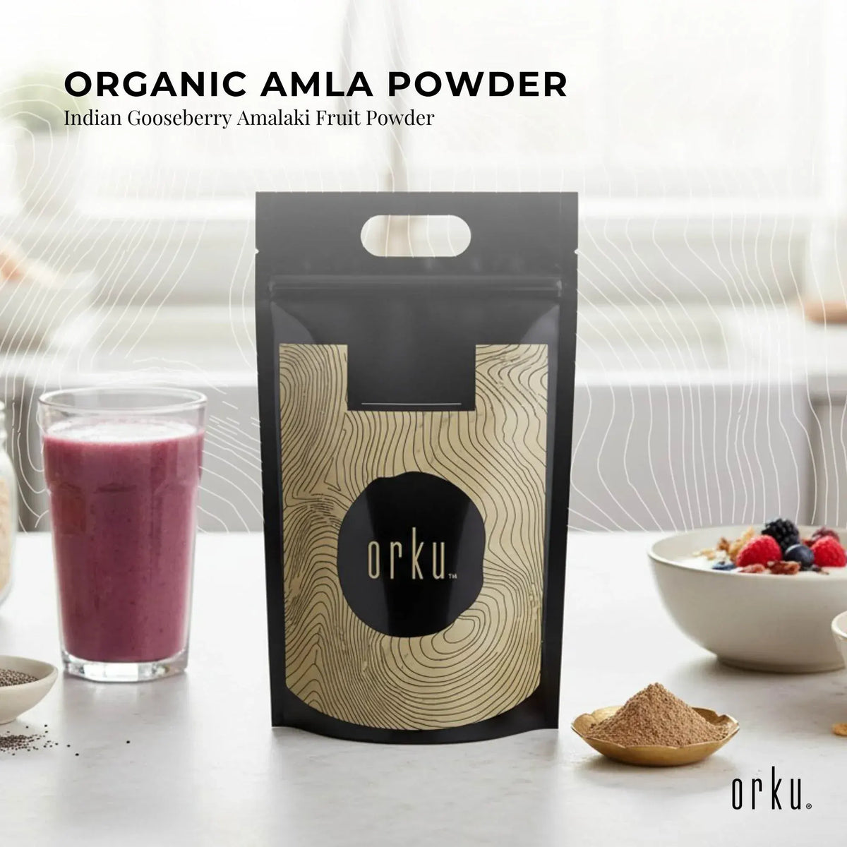 Orku 10Kg Organic Amla Powder - Indian Gooseberry Amalaki Fruit Powder - Image 2