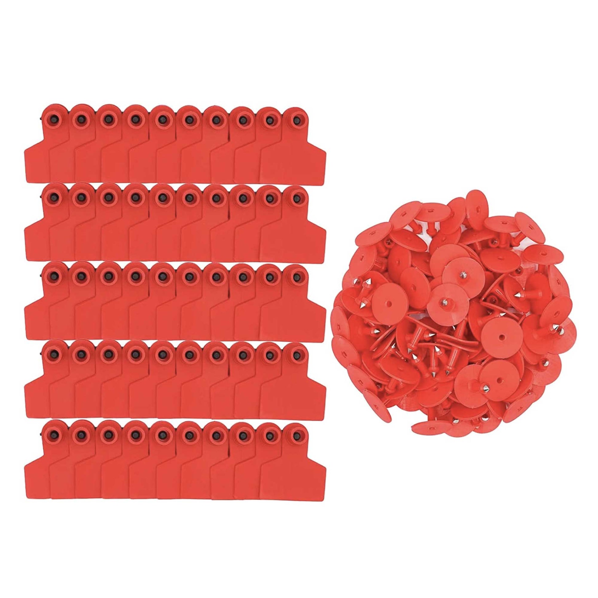 100x Cattle Ear Tags Set - 5x4cm Small Red Blank Cow Pig Sheep Livestock Label - Image 4
