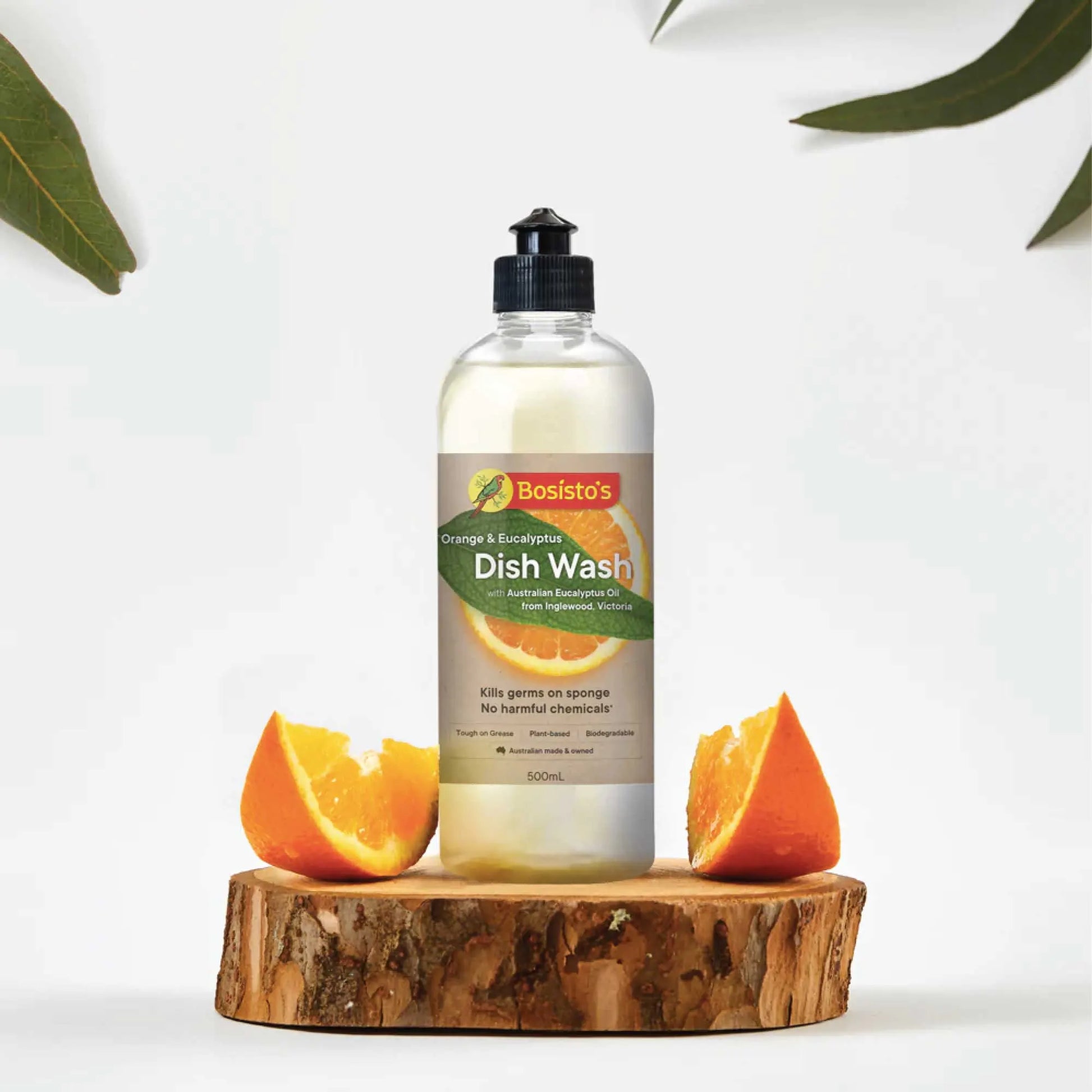 500ml Dish Wash Liquid Orange Eucalyptus Plant Based Dishwashing Soap Bosistos - Image 2