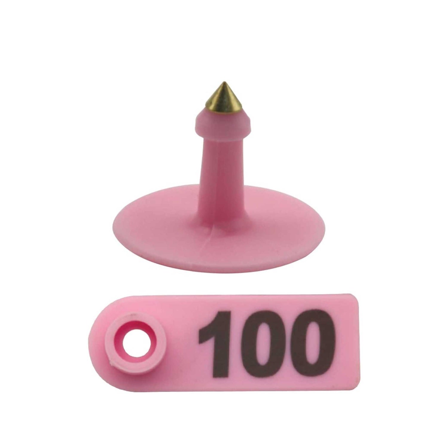 1-100 Cattle Number Ear Tag 5x2cm Set - Mini Pink Cow Sheep Pig Livestock Label - Image 2