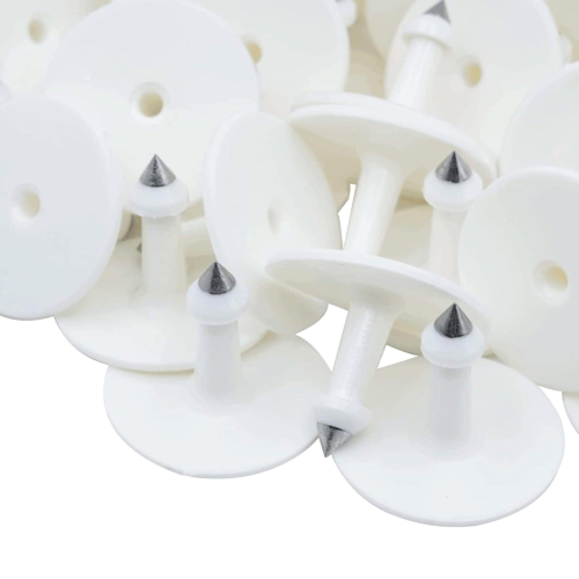 100x Cattle Ear Tags 5x4cm Set - Small White Blank Sheep Pig Livestock Label - Image 2