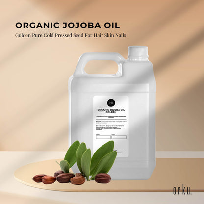 5L Organic Jojoba Oil - Golden Pure Cold Pressed Seed For Hair Skin Nails - Image 2