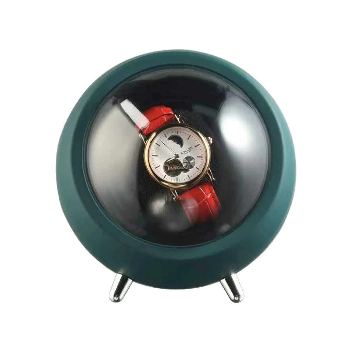 Tooleroo Automatic Watch Winder Single Rotating Display Case USB or Battery