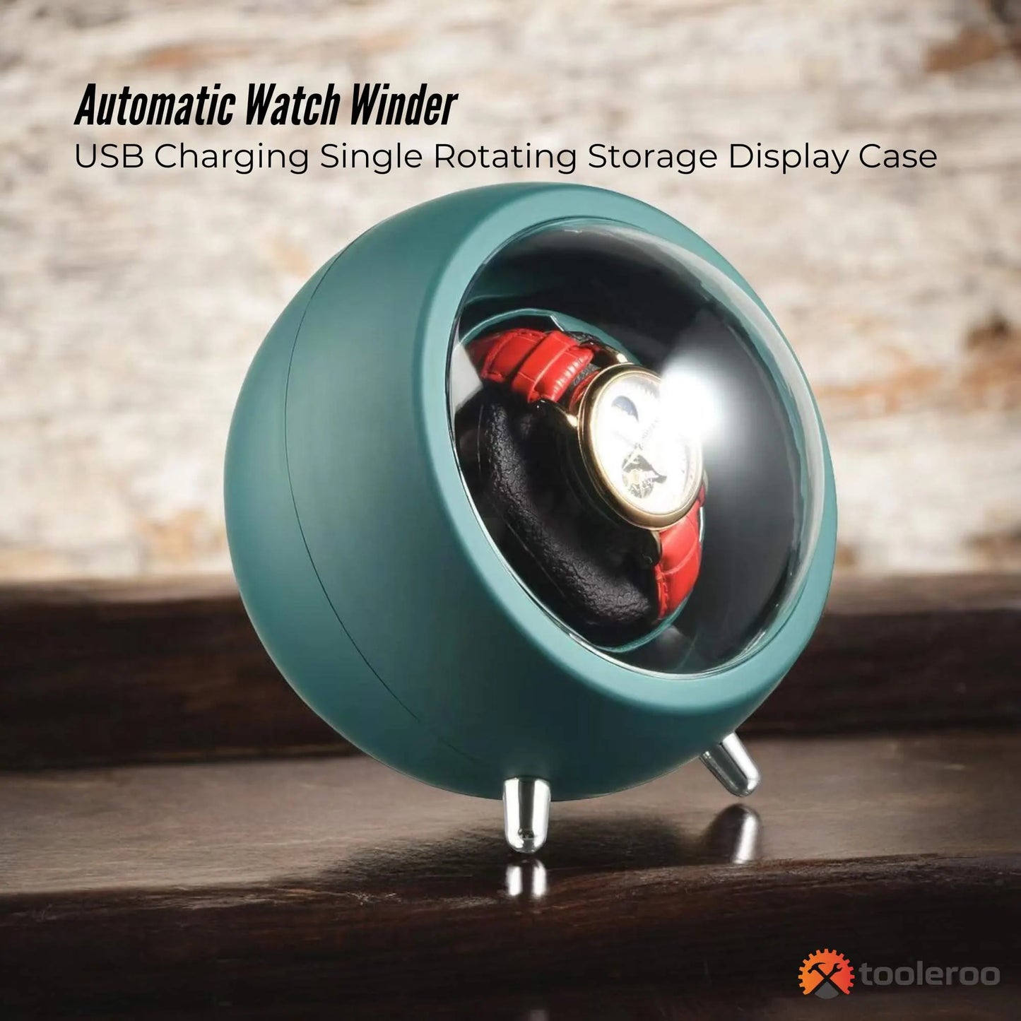 Automatic Watch Winder - USB Charging Single Rotating Storage Display Case - Image 2