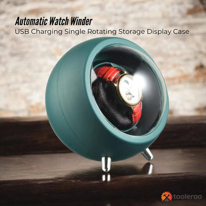 Automatic Watch Winder - USB Charging Single Rotating Storage Display Case - Image 2