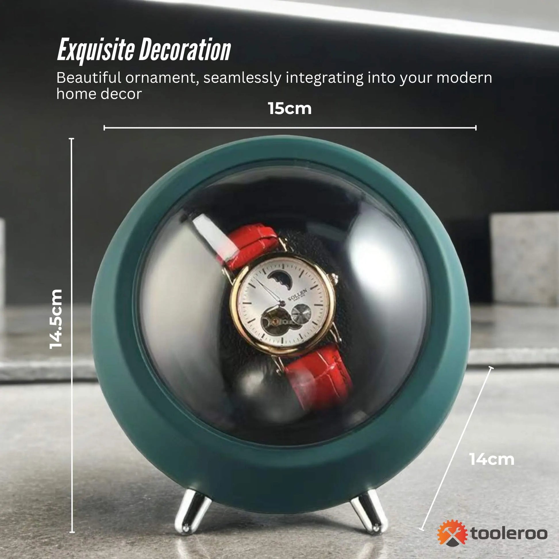 Automatic Watch Winder - USB Charging Single Rotating Storage Display Case - Image 6