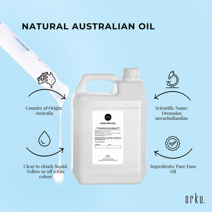 Orku 5L Pure Emu Oil - Natural Undiluted Australian Dromaius Novaehollandiae - Image 3