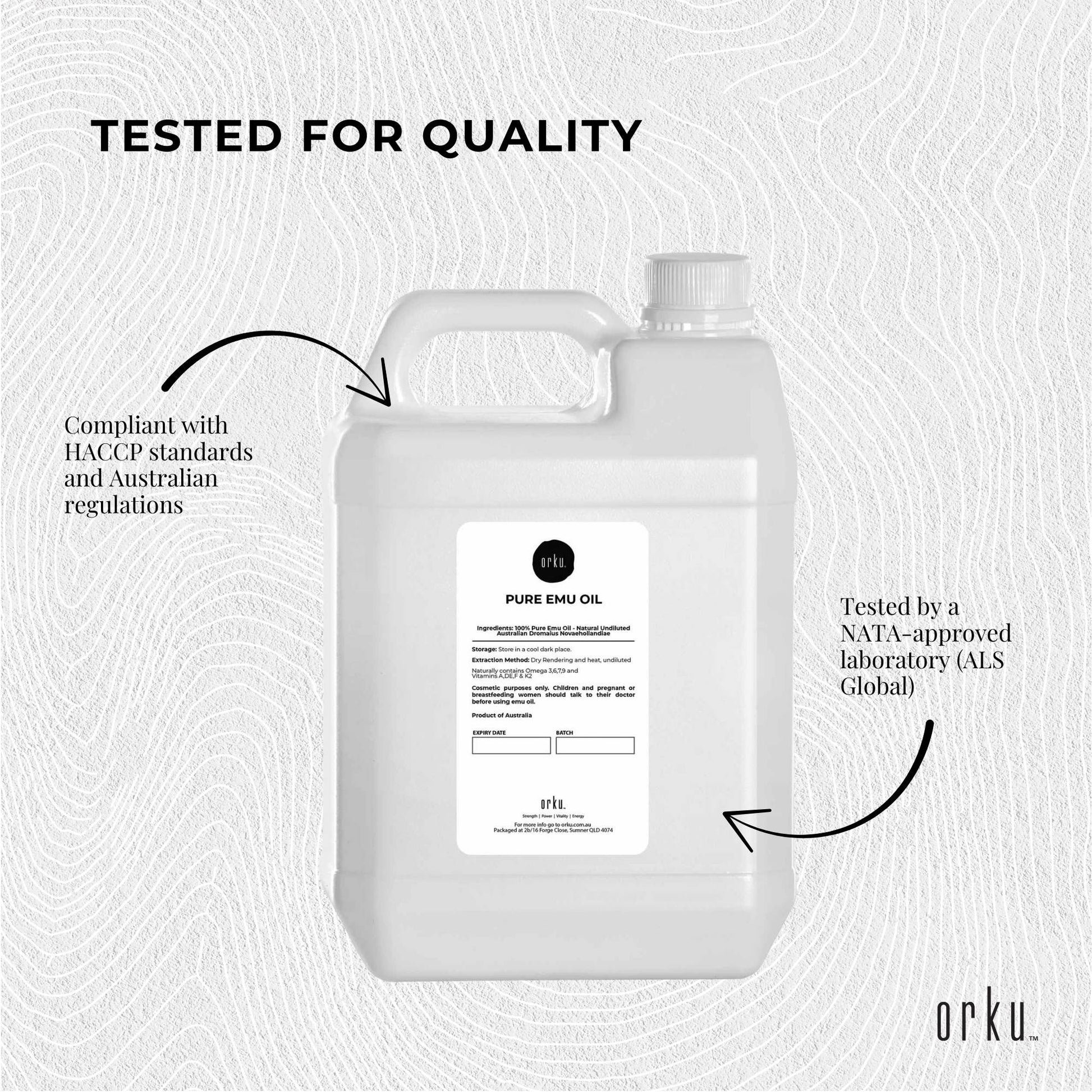 Orku 5L Pure Emu Oil - Natural Undiluted Australian Dromaius Novaehollandiae - Image 5