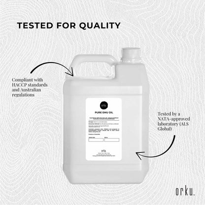 Orku 5L Pure Emu Oil - Natural Undiluted Australian Dromaius Novaehollandiae - Image 5