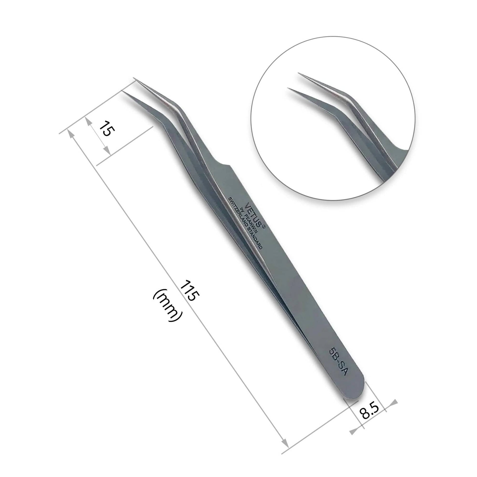 Miosh Eyelash Extension Tweezers -  Lash Isolation VETUS 5B-SA - Image 3