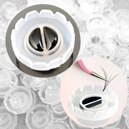 Miosh Eyelash Adhesive Cups 100 PCS - Blossom Eye Lash Extensions Glue Holder - Image 3