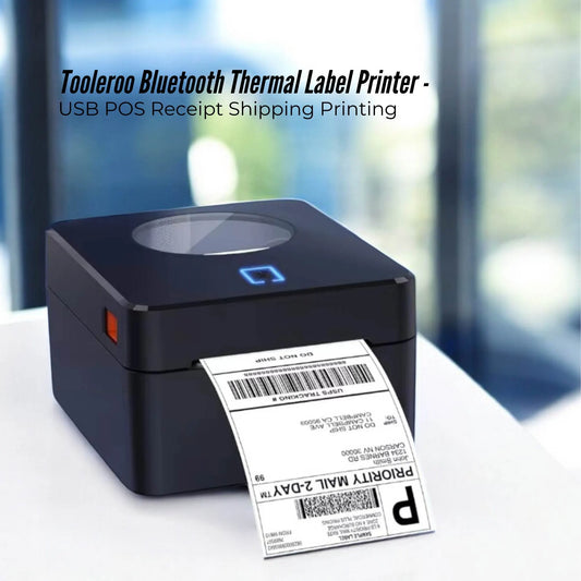 Tooleroo Bluetooth Thermal Label Printer - USB POS Receipt Shipping Printing - Image 2