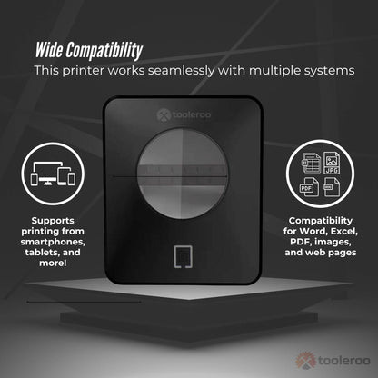 Tooleroo Bluetooth Thermal Label Printer - USB POS Receipt Shipping Printing - Image 4