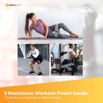 3x Resistance Exercise Hip Bands Set - Stretch Glute Booty Workout Power Loops - Image 3