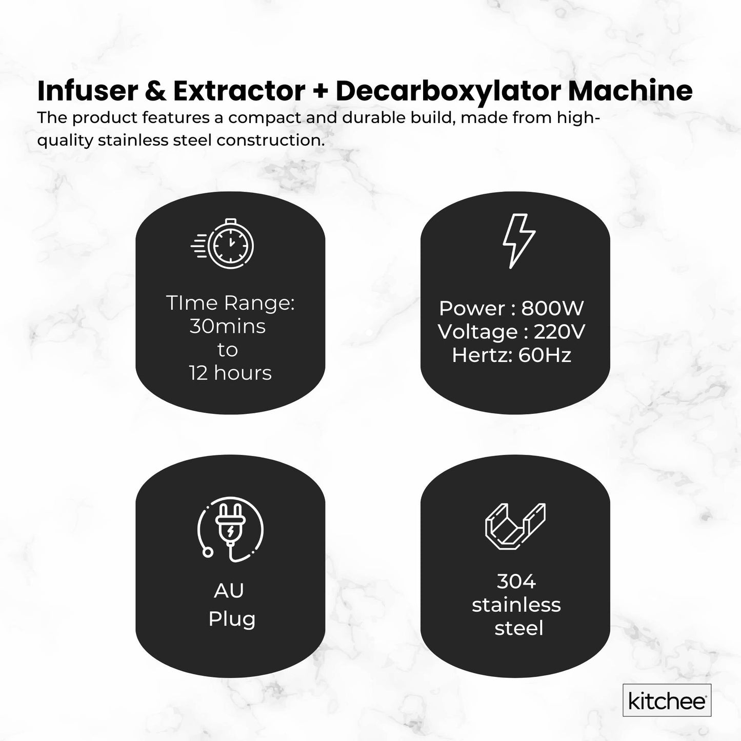 Kitchee Electric Butter Oil Herbal Infuser & Extractor + Decarboxylator Machine - Image 8