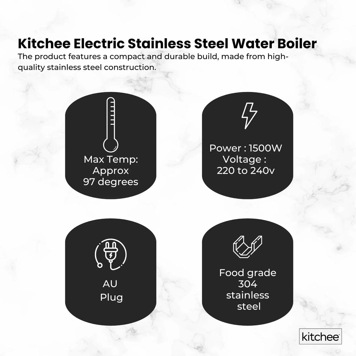 Kitchee 10L Electric Water Boiler Stainless Steel Commercial Urn - Image 6