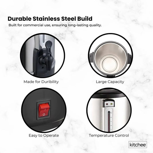 Kitchee 15L Electric Water Boiler - Stainless Steel Commercial Hot Liquid Urn - Image 4