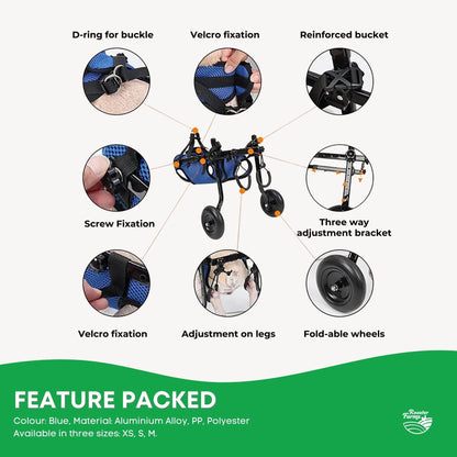 Rooster Farms Little Dog Wheelchair XS Harness - Adjustable Back Leg Aid - Image 5