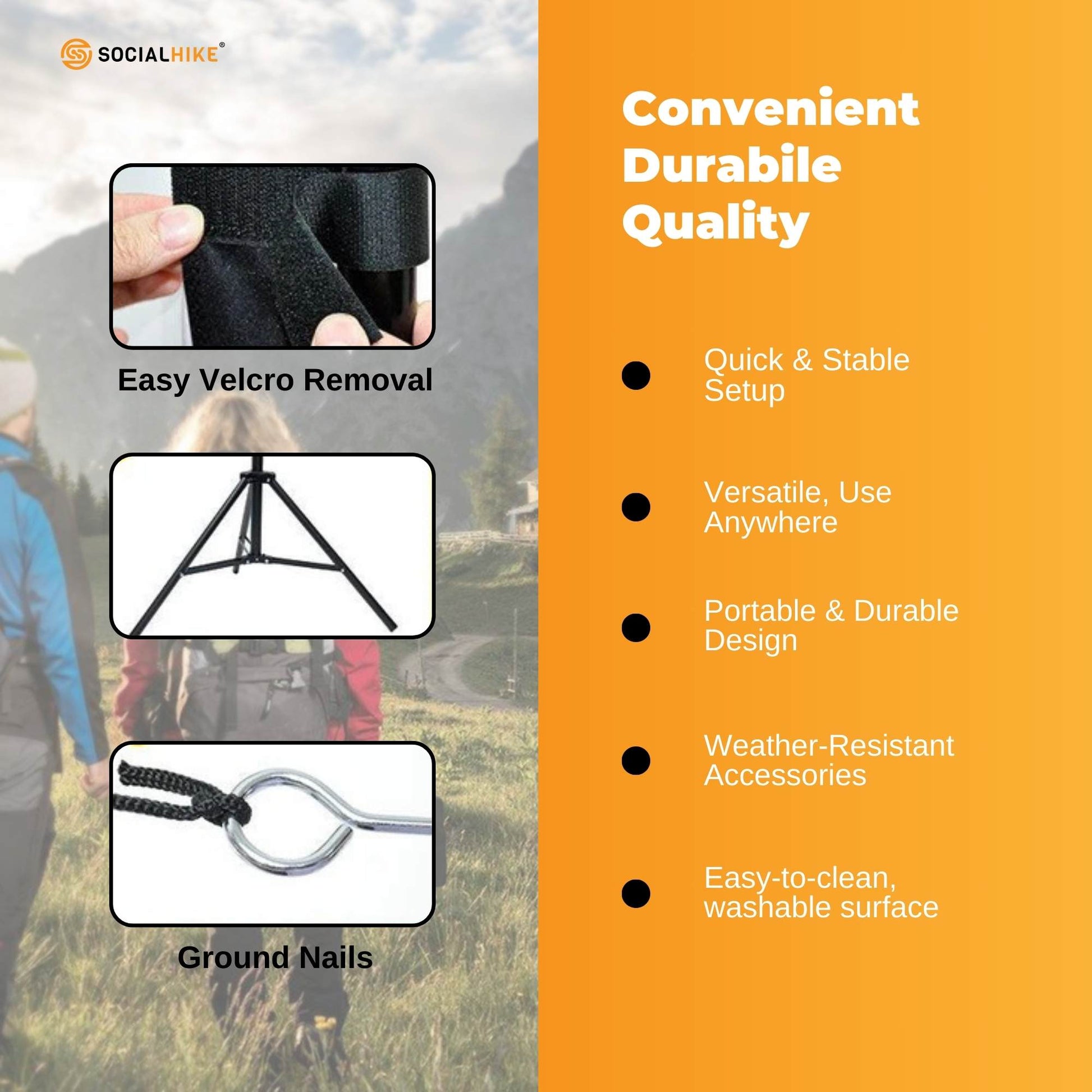 120” Portable Movie Projector Screen - Outdoor Indoor 16:9 4K Tripod Stand Case - Image 9