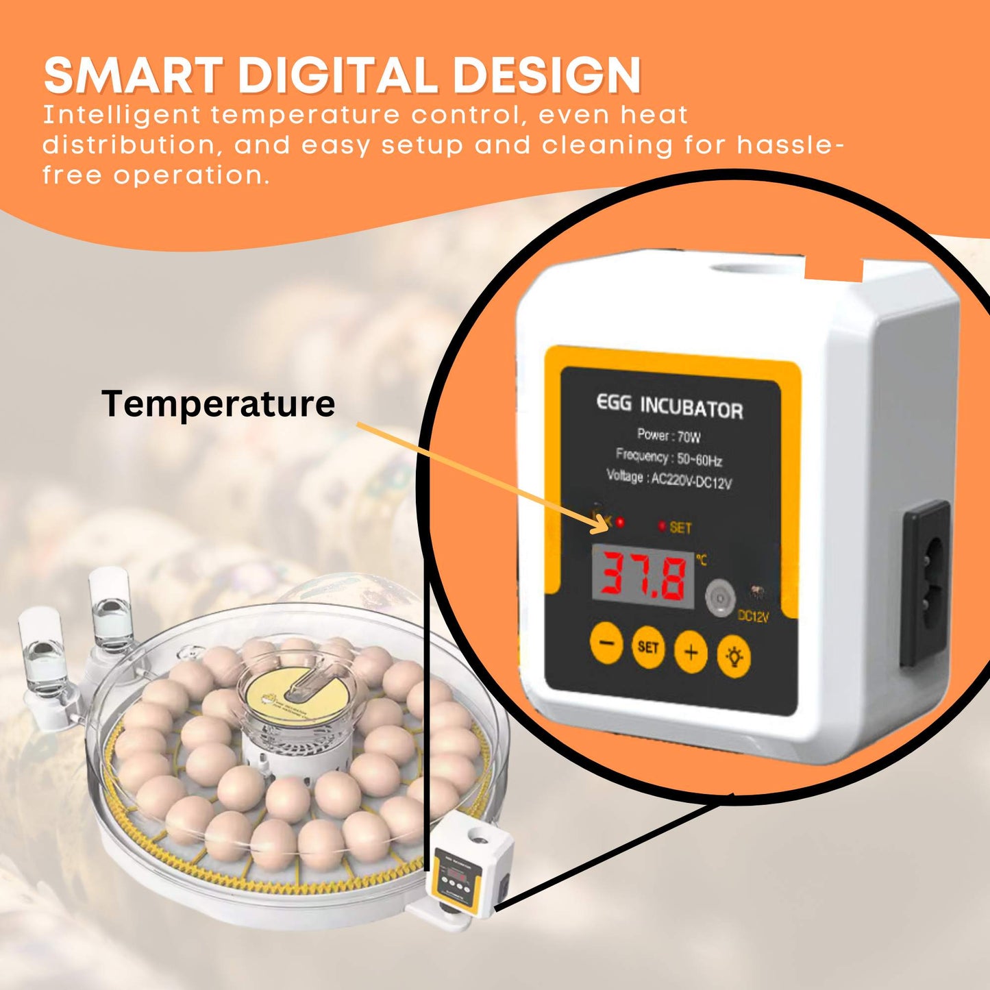 Automatic 35 Egg Incubator - Electric Digital Turning Chicken Quail Duck Hatching - Image 6