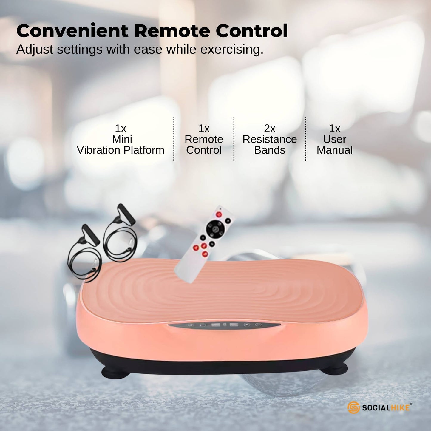 Social Hike Vibration Plate Machine - Vibrating Exercise Platform Pink - Image 5