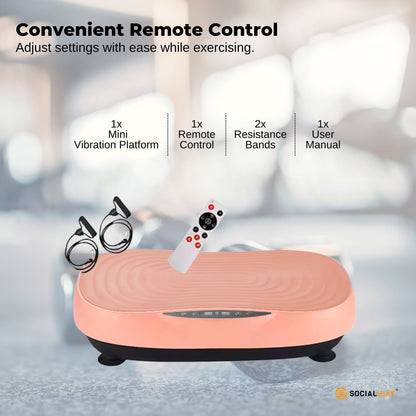 Social Hike Vibration Plate Machine - Vibrating Exercise Platform Pink - Image 5