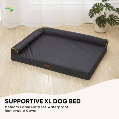 Rooster Farms Supportive Dog Bed XL Grey - Egg Crate Foam Waterproof Mattress - Image 2