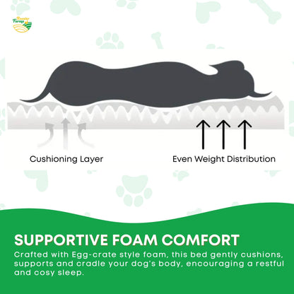 Rooster Farms Supportive Dog Bed XL Grey - Egg Crate Foam Waterproof Mattress - Image 7
