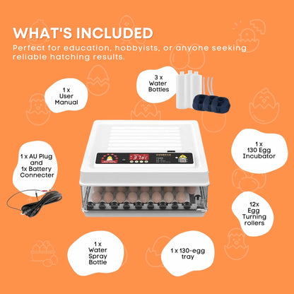 Automatic 130 Egg Incubator - Electric Digital Turning Chicken Quail Duck Hatching - Image 8