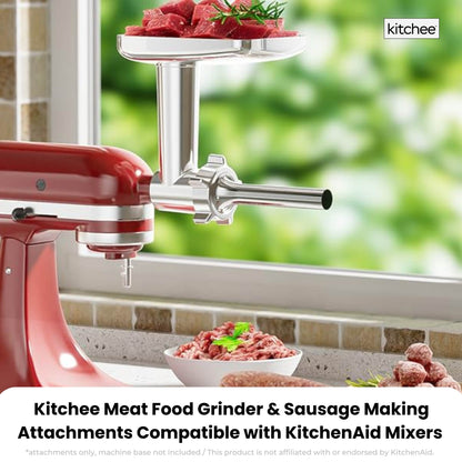 Kitchee Meat Food Grinder Sausage Attachment - Compatible with KitchenAid Mixers - Image 2