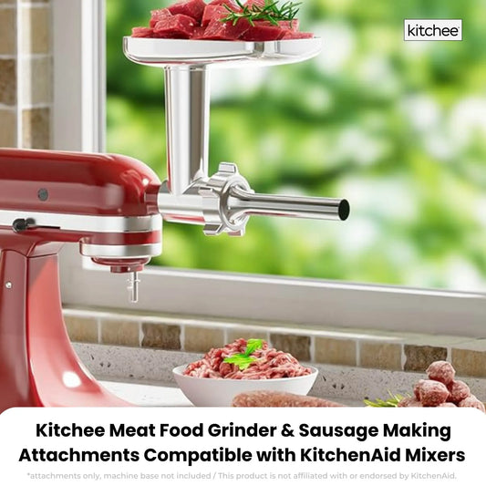 Kitchee Meat Food Grinder Sausage Attachment - Compatible with KitchenAid Mixers - Image 2