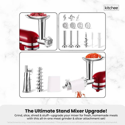 Kitchee Meat Food Grinder Sausage Attachment - Compatible with KitchenAid Mixers - Image 3