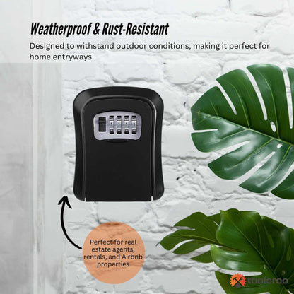 Tooleroo Wall Mount Key Lock Box – 4-Digit Safe Weatherproof Secure Storage - Image 2
