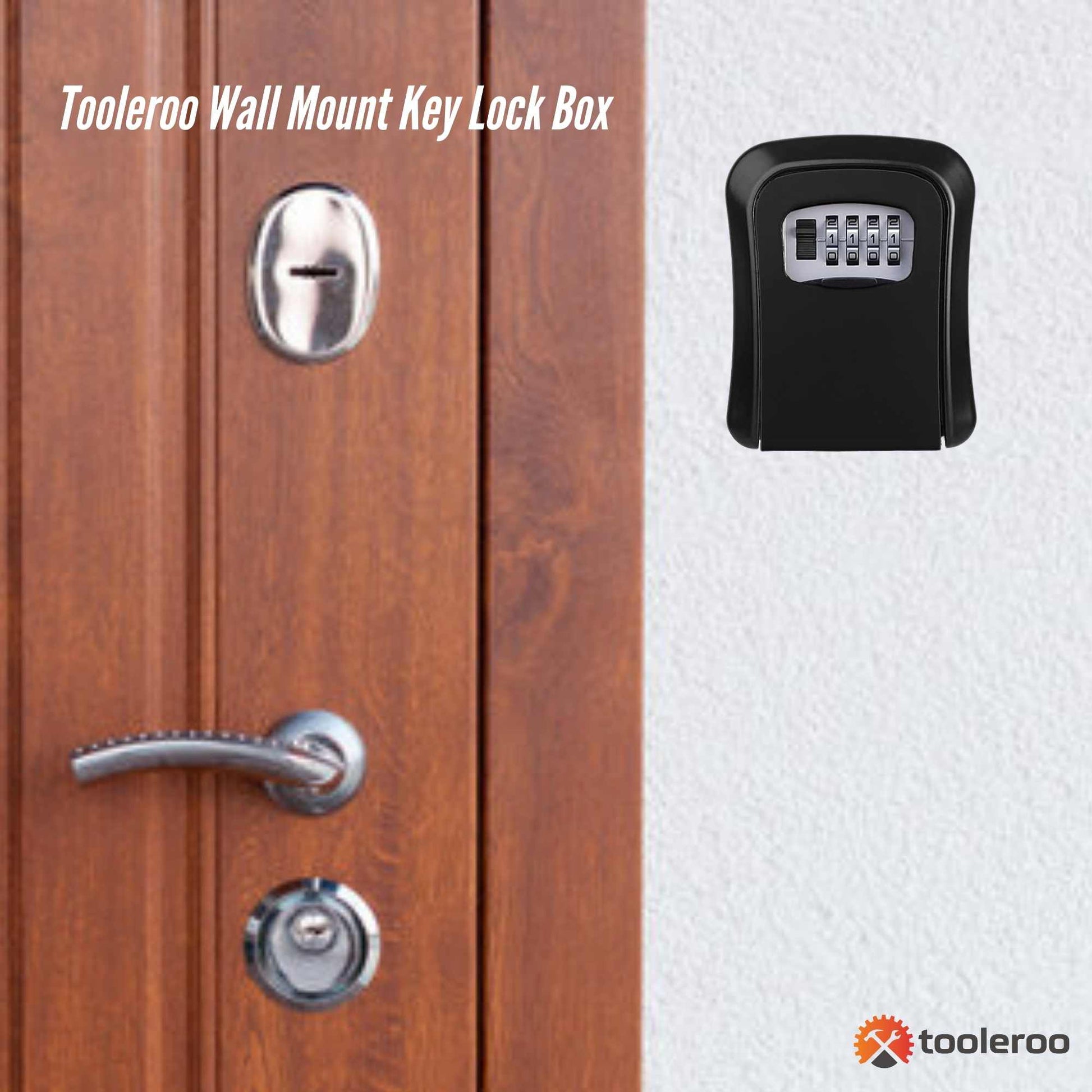 Tooleroo Wall Mount Key Lock Box – 4-Digit Safe Weatherproof Secure Storage - Image 3