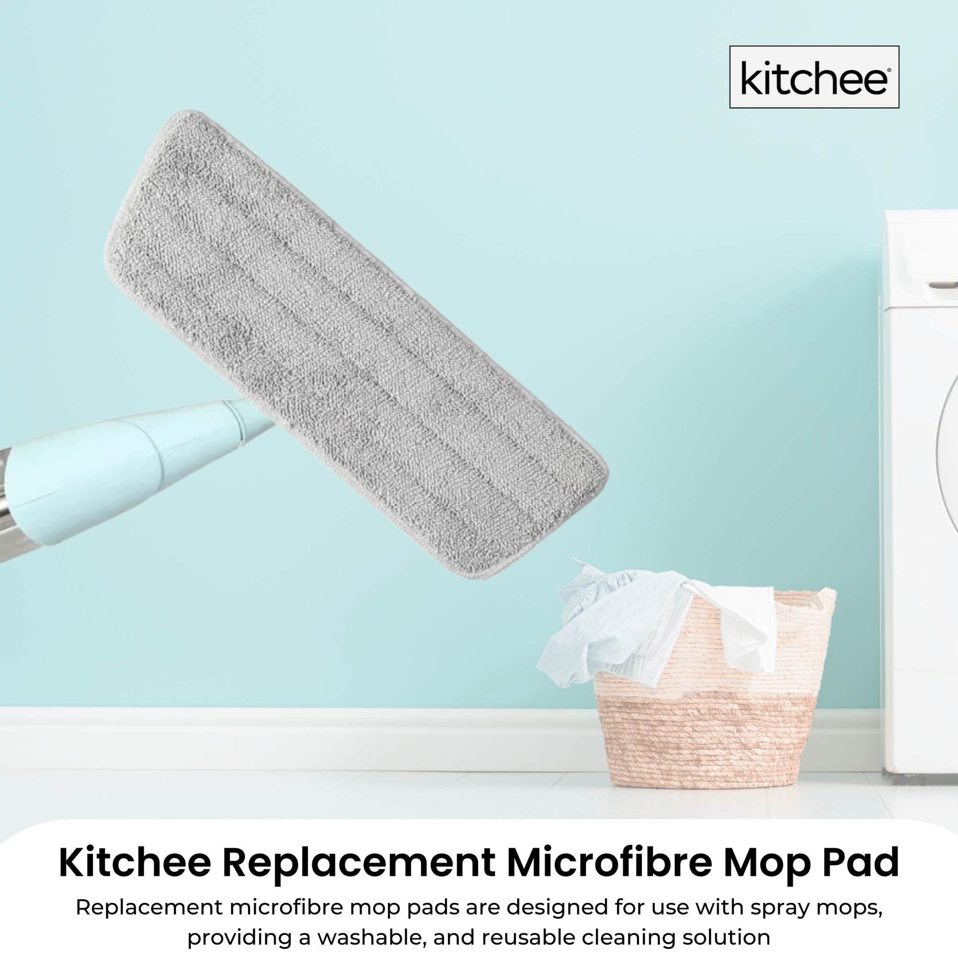 Kitchee Replacement Microfibre Mop Pad for Kitchee Refillable Spray Floor Mop - Image 5