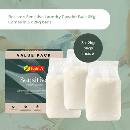 Bosisto's 6Kg Senstive Laundry Powder Refill - Eco Eucalyptus Washing Detergent - Image 4