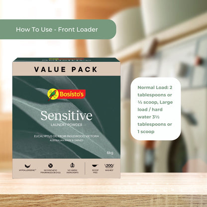 Bosisto's 6Kg Senstive Laundry Powder Refill - Eco Eucalyptus Washing Detergent - Image 5