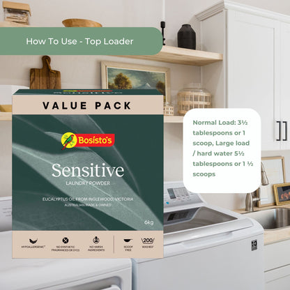 Bosisto's 6Kg Senstive Laundry Powder Refill - Eco Eucalyptus Washing Detergent - Image 6