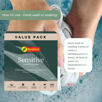 Bosisto's 6Kg Senstive Laundry Powder Refill - Eco Eucalyptus Washing Detergent - Image 7