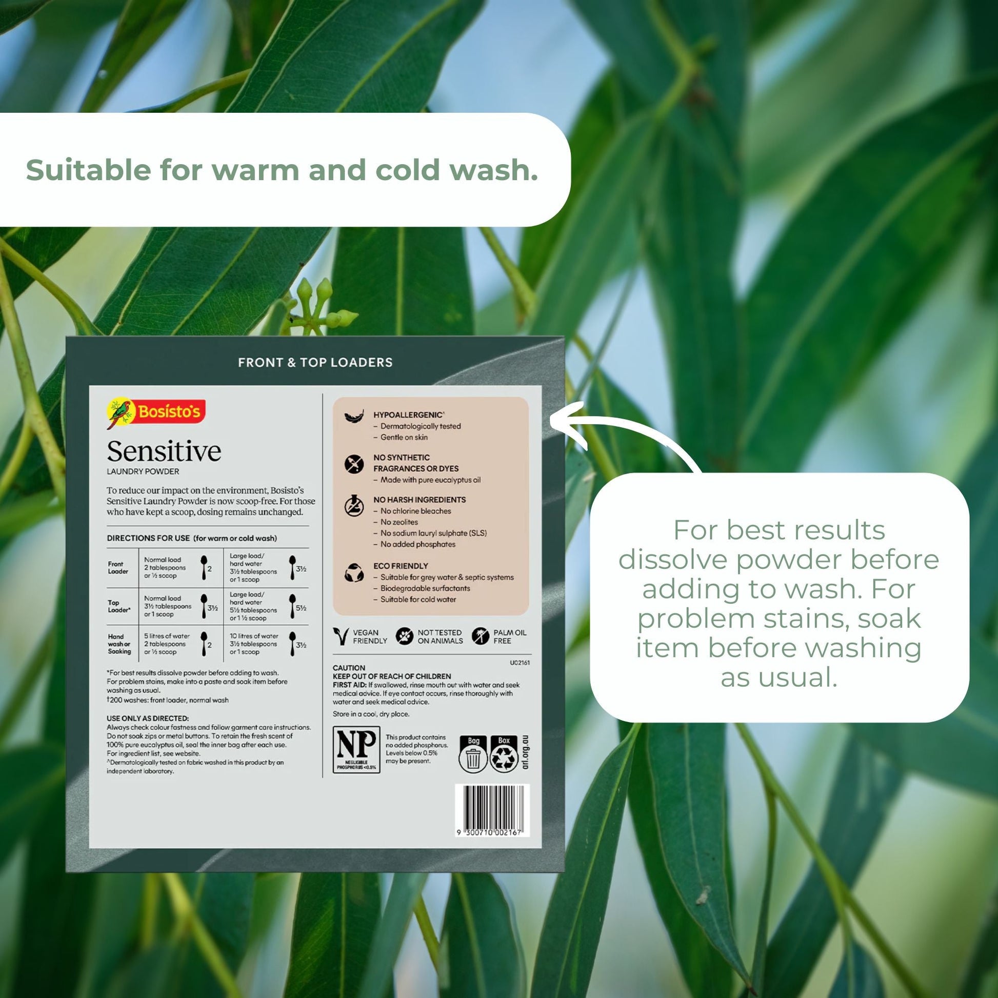 Bosisto's 6Kg Senstive Laundry Powder Refill - Eco Eucalyptus Washing Detergent - Image 8