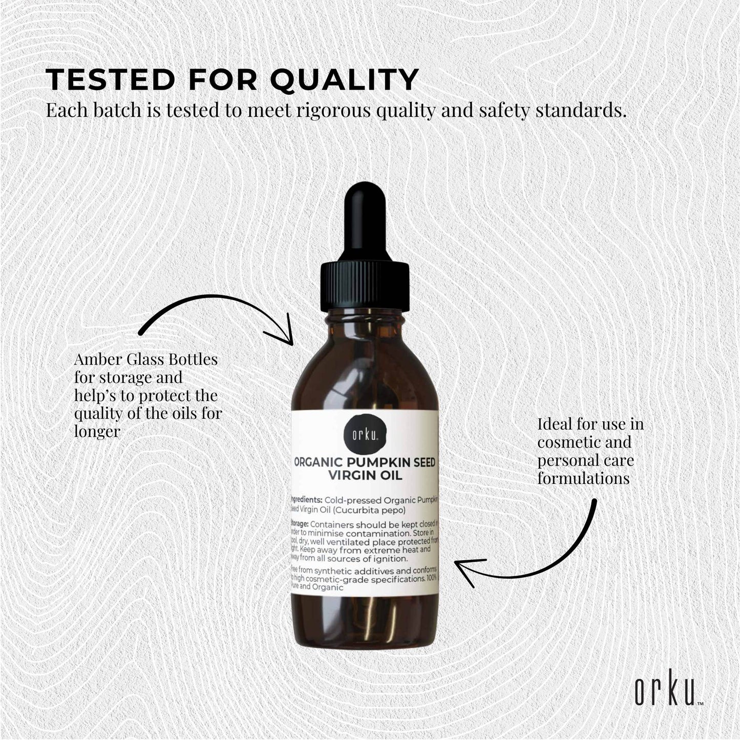 Orku 25ml Organic Pumpkin Seed Oil – Virgin Cold Pressed Unrefined Cosmetic Gr. - Image 6