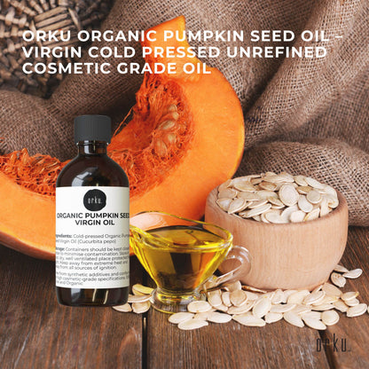 Orku 100ml Organic Pumpkin Seed Oil – Virgin Cold Pressed Unrefined Cosmetic Gr. - Image 2
