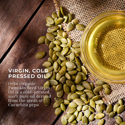 Orku 100ml Organic Pumpkin Seed Oil – Virgin Cold Pressed Unrefined Cosmetic Gr. - Image 3