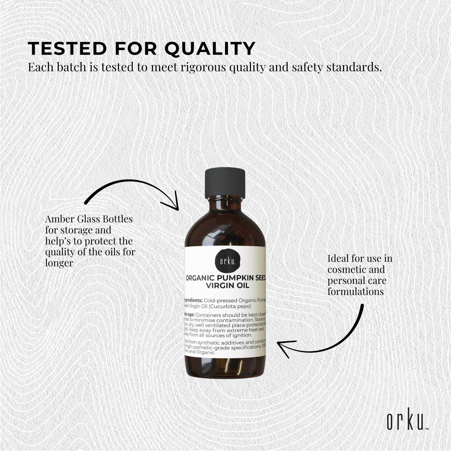 Orku 100ml Organic Pumpkin Seed Oil – Virgin Cold Pressed Unrefined Cosmetic Gr. - Image 6