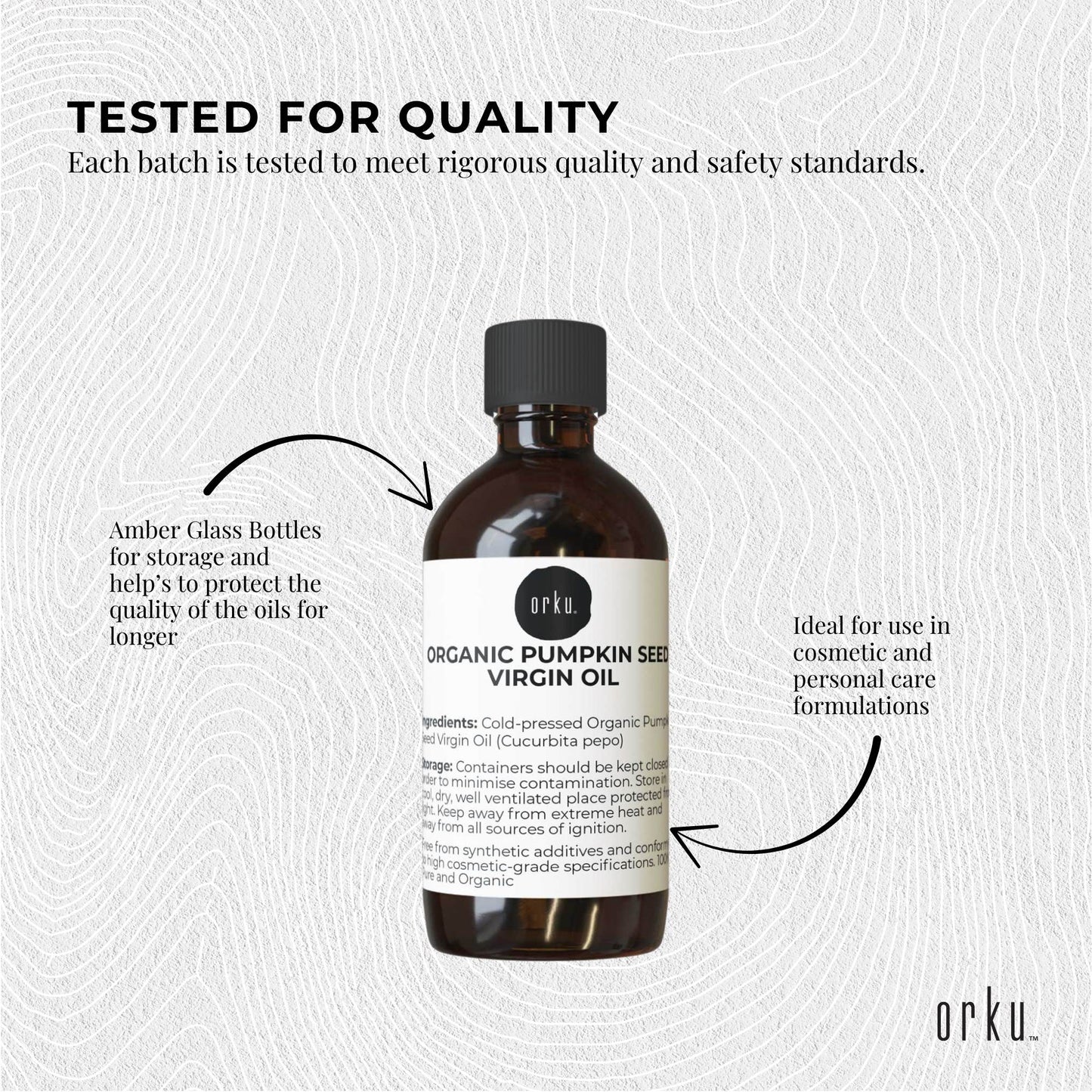 Orku 250ml Organic Pumpkin Seed Oil – Virgin Cold Pressed Unrefined Cosmetic Gr. - Image 6